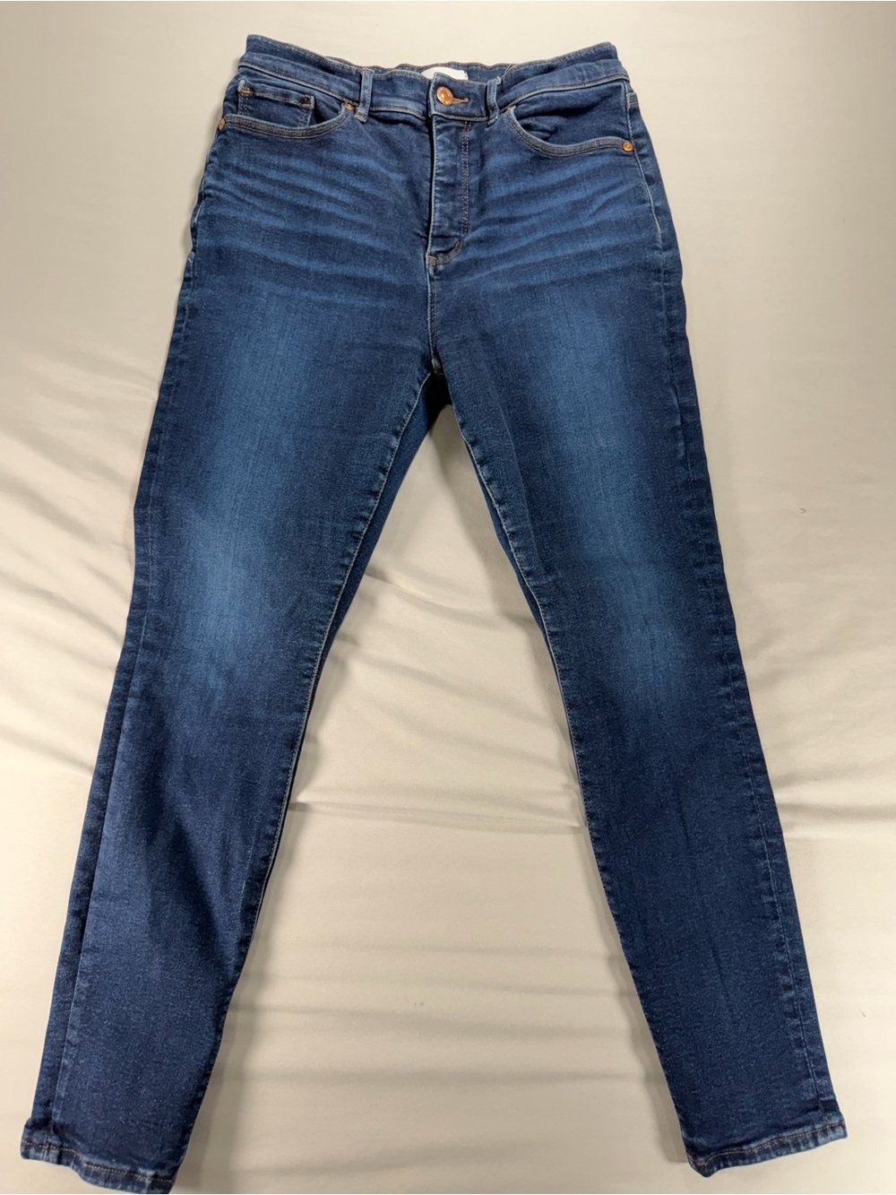 LOFT High Rise Skinny Jeans Womens 30/10P Dark Wash Stretch Petite Denim #1104